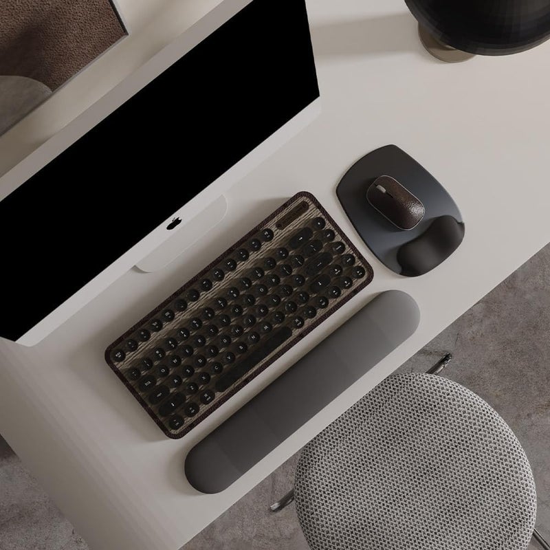 DemonChest ErgoFlow Gel Wrist Rest Mouse Pad - Ergonomic Cushion for Desk, Cute Aesthetic Computer Decor for Women; Small Mousepad Mat&Laptop Pads - Office, Home Support & Ergo Accessories Supplies(04Onxy Balck) - Image 2